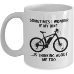 Parfois, je me demande si mon vélo pense a moi aussi, cadeaux pour motard, tasse a thé amusante pour ... Parfois, je me demande si mon vélo pense a moi aussi, cadeaux pour motard, tasse a thé amusante pour ...