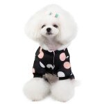 Parkas chauds pour animaux de compagnie, pull en coton rembourr�, a pois, costume pour chiot, chaton, ...