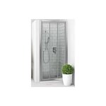 Paroi de douche coulissante roth equi eicl3 1200x1900 mm argent poli 3 volets