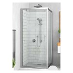 Paroi de douche fixe roth eifix 80 x 190 cm profil� argent poli verre clair anticalcaire