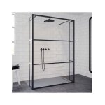 Paroi de douche italienne walk - in avec 2 parois fixes grid 404 riho 140x200 cm - -