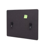 Paroi de s�paration acoustique hwc - g75, cloison pour bureaux, protection visuelle, tissu 75x60cm, marron ...