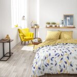 Parure de couette 100% coton 57 fils imprim�e 260x240 2 taies