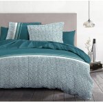 Parure de couette 100% coton - vert - 240x260 cm