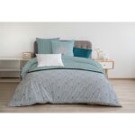 Parure de couette 100% coton vert 240x260 cm Parure de couette 100% coton vert 240x260 cm