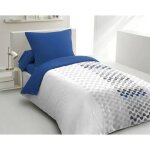Parure de couette microfibre ambroisie - 1 housse de couette 140 x 200 cm + 1 taie d'oreiller 63 x 63 ...