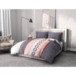Parure de couette microfibre home passion bling - 1 housse de couette 240 x 260 cm + 2 taies d'oreiller ...
