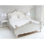 Parure de drap 4 pi�ces en percale eden satin, coloris blanc