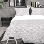 Parure housse de couette 3d microfibre 260x240 cm laya gris, par soleil d'ocre