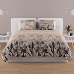 Parure housse de couette en coton 57 fils 240x220 cm tigre sable, par soleil d'ocre