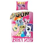 Parure housse de couette - mon petit poney - 140x200 cm - 100% coton - licence officielle - lavable en ...