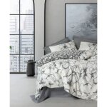 Parure de lit - 1 housse de couette 220 x 240 cm + 2 taies d'oreiller 60 x 60 cm - 100% coton renforc� ...