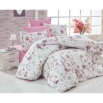 Parure de lit - 1 housse de couette 220 x 240 cm + 2 taies d'oreiller 60 x 60 cm - 100% coton renforc� ...