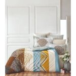 Parure de lit - 1 housse de couette 220 x 240 cm + 2 taies d'oreiller 60 x 60 cm - 100% coton renforc� ...