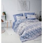 Parure de lit - 1 housse de couette 220 x 240 cm + 2 taies d'oreiller 60 x 60 cm - 100% coton renforc� ...