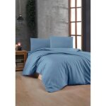 Parure de lit - 1 housse de couette 220 x 240 cm + 2 taies d'oreiller 60 x 60 cm - 100% coton renforc� ...