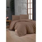 Parure de lit - 1 housse de couette 220 x 240 cm + 2 taies d'oreiller 60 x 60 cm - 100% coton renforc� ...