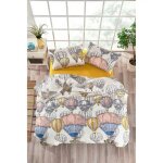 Parure de lit - 1 housse de couette 220 x 240 cm + 2 taies d'oreiller 60 x 60 cm - 100% coton renforc� ...