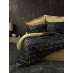 Parure de lit - 1 housse de couette 220 x 240 cm + 2 taies d'oreiller 60 x 60 cm - 100% coton renforc� ...