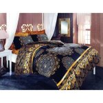 Parure de lit - 1 housse de couette 220 x 240 cm + 2 taies d'oreiller 60 x 60 cm - 100% coton renforc� ...