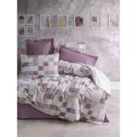 Parure de lit - 1 housse de couette 220 x 240 cm + 2 taies d'oreiller 60 x 60 cm - 100% coton renforc� ...
