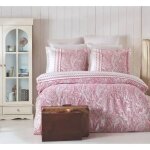 Parure de lit - 1 housse de couette 220 x 240 cm + 2 taies d'oreiller 60 x 60 cm - 100% coton renforc� ...
