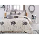 Parure de lit - 1 housse de couette 220 x 240 cm + 2 taies d'oreiller 60 x 60 cm - 65% coton, 35% polyester ...