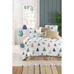 Parure de lit - 1 housse de couette 220 x 240 cm + 2 taies d'oreiller 60 x 60 cm - 65% coton, 35% polyester ...