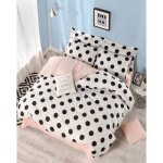 Parure de lit - 1 housse de couette 220 x 240 cm + 2 taies d'oreiller 60 x 60 cm - 65% coton, 35% polyester ...