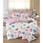Parure de lit - 1 housse de couette 220 x 240 cm + 2 taies d'oreiller 60 x 60 cm - 65% coton, 35% polyester ...