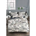 Parure de lit - 1 housse de couette 220 x 240 cm + 2 taies d'oreiller 60 x 60 cm - 65% coton, 35% polyester ...