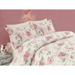 Parure de lit - 1 housse de couette 220 x 240 cm + 2 taies d'oreiller 60 x 60 cm - 65% coton, 35% polyester ...