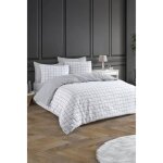 Parure de lit - 1 housse de couette 220 x 240 cm + 2 taies d'oreiller 60 x 60 cm - 65% coton, 35% polyester ...