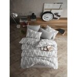 Parure de lit - 1 housse de couette 220 x 240 cm + 2 taies d'oreiller 60 x 60 cm - 65% coton, 35% polyester ...