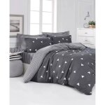Parure de lit - 1 housse de couette 220 x 240 cm + 2 taies d'oreiller 60 x 60 cm - 65% coton, 35% polyester ...