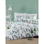 Parure de lit - 1 housse de couette 220 x 240 cm + 2 taies d'oreiller 60 x 60 cm - 65% coton, 35% polyester ...