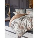 Parure de lit - 1 housse de couette 220 x 240 cm + 2 taies d'oreiller 60 x 60 cm - satin� 100% coton ...
