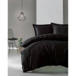 Parure de lit - 1 housse de couette 220 x 240 cm + 2 taies d'oreiller 60 x 60 cm - satin� 100% coton ...