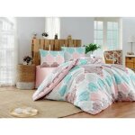 Parure de lit - 1 housse de couette 220x240 cm + 2 taies d'oreiller 60x60 cm - 70% coton, 30% polyester ...