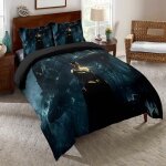 Parure de lit 3 pieces 100 % bambou naturel justice league, housse de couette et taie d'oreiller superman ...