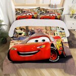 Parure de lit 3 pieces cars - motif dessin anime mignon et doux, ideal pour la chambre a coucher - housse ...