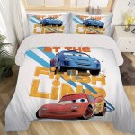 Parure de lit 3 pieces cars - motif dessin anime mignon et doux, ideal pour la chambre a coucher - housse ...
