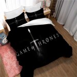 Parure de lit 3 pieces game of thrones r�versible en microfibre 120 g. housse de couette el�gante avec ...