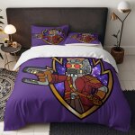 Parure de lit 3 pieces marvel star - lord cartoon - violet, rouge et noir, couette l�g�re, chaude et ...