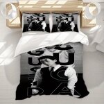 Parure de lit 3 pieces min yoongi - literie douce avec 1 couette et 2 taies d'oreiller, ideal pour toutes ...