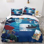 Parure de lit 3 pieces la petite sir�ne avec housse de couette et 2 taies d'oreiller motif dessin anime ...