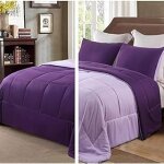 Parure de lit 3 pieces rpxpv, violet clair, motif floral, couvre - lit toutes saisons, couette extra ...