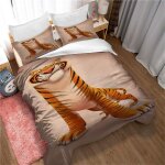 Parure de lit 3 pieces ste - x, housse de couette r�versible, motif animaux 3d, avec fermeture eclair ...