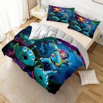 Parure de lit 3 pieces toy story - polyester ultra doux et respirant avec fermeture eclair, pour chambre ...