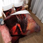 Parure de lit 3 pieces eu - vv en coton bross� 120 fils a longues fibres, housse de couette l�g�re et ...